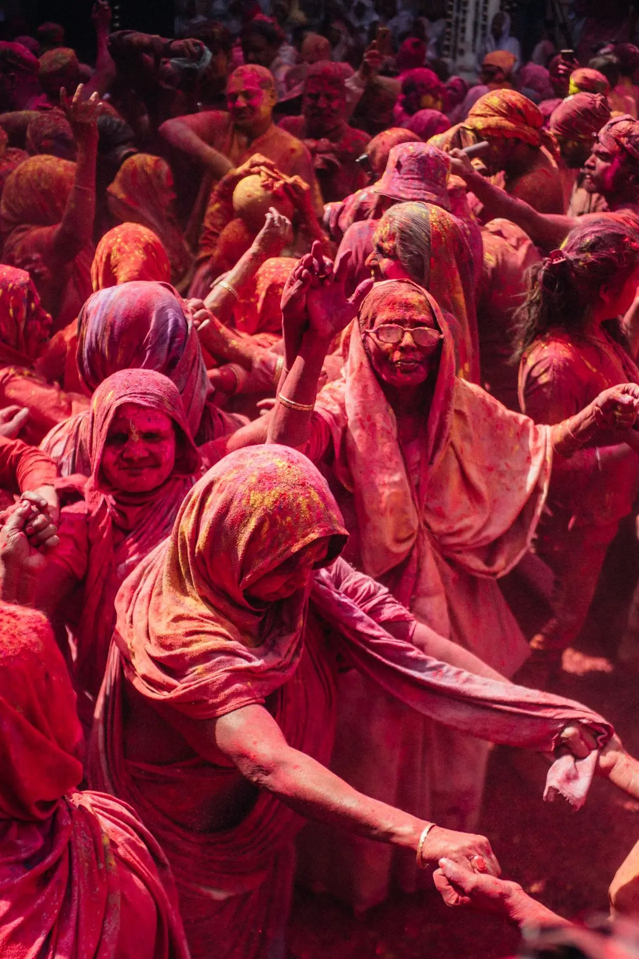 group of person gather for Holi